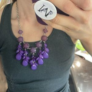 Purple fashion necklace